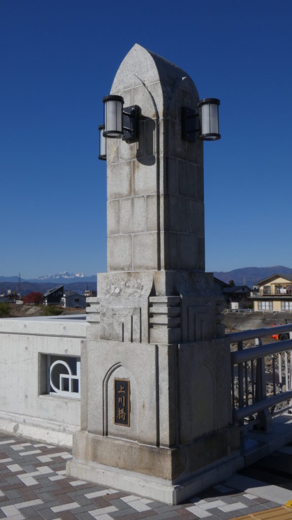 茅野市上川橋 親柱照明