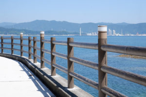 和歌山県 和歌浦観光遊歩道の柵上照明：納入事例写真