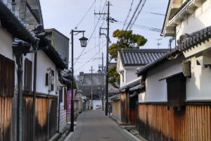 大阪府藤井寺市 葛井寺付近の灯篭のようなデザイン HS-413街路灯：納入事例写真