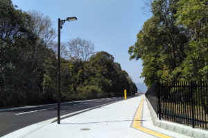奈良県橿原市 慈明寺町四条町線の飾り付きLED街路灯：納入事例写真