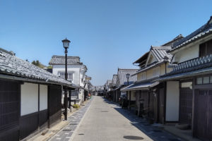 兵庫県丹波篠山市 河原町通りの和風街路灯：納入事例写真