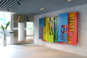 神奈川県横浜市 ニューシティアリーナ「壁面アート」納入事例画像