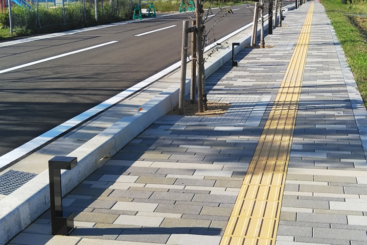 福井県美浜町 町道駅前線のN-105ローポールライト 納入事例写真